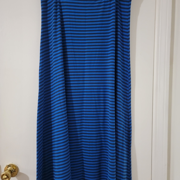Blue & Black XL Striped Maxi Skirt - Picture 3 of 5